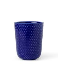 Lyngby Porcelæn Rhombe krus 33 cl mørkeblå