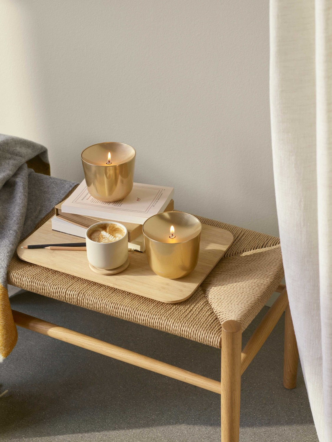 Stelton Solis Olielampe Brass