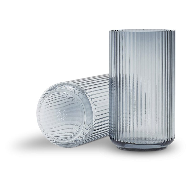 Lyngby Porcelæn vase 31 cm glas blå