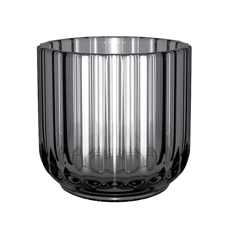Lyngby fyrfadsstage 6,5 cm røgfarvet