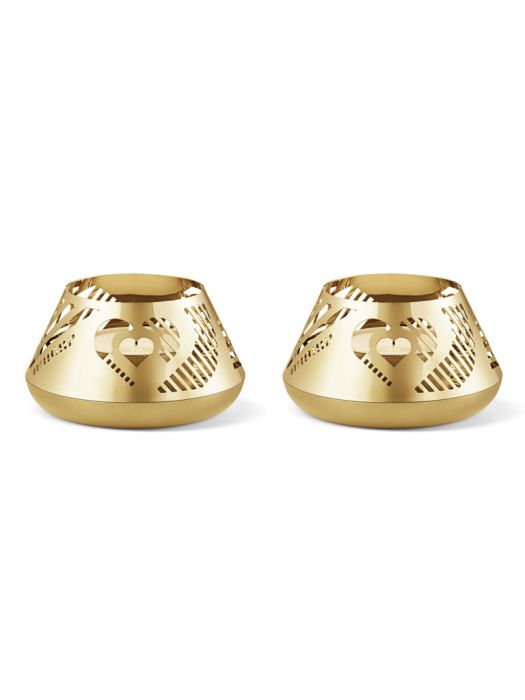 GEORG JENSEN FYRFADSSTAGE HJERTE GULD 2 STK 2019
