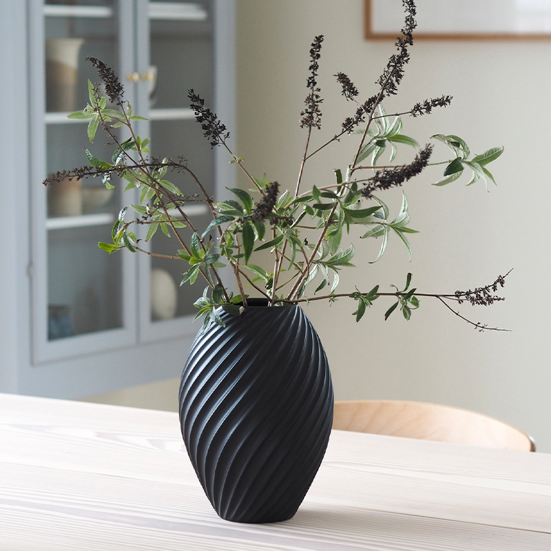 Morsø River Vase Sort 21 Cm