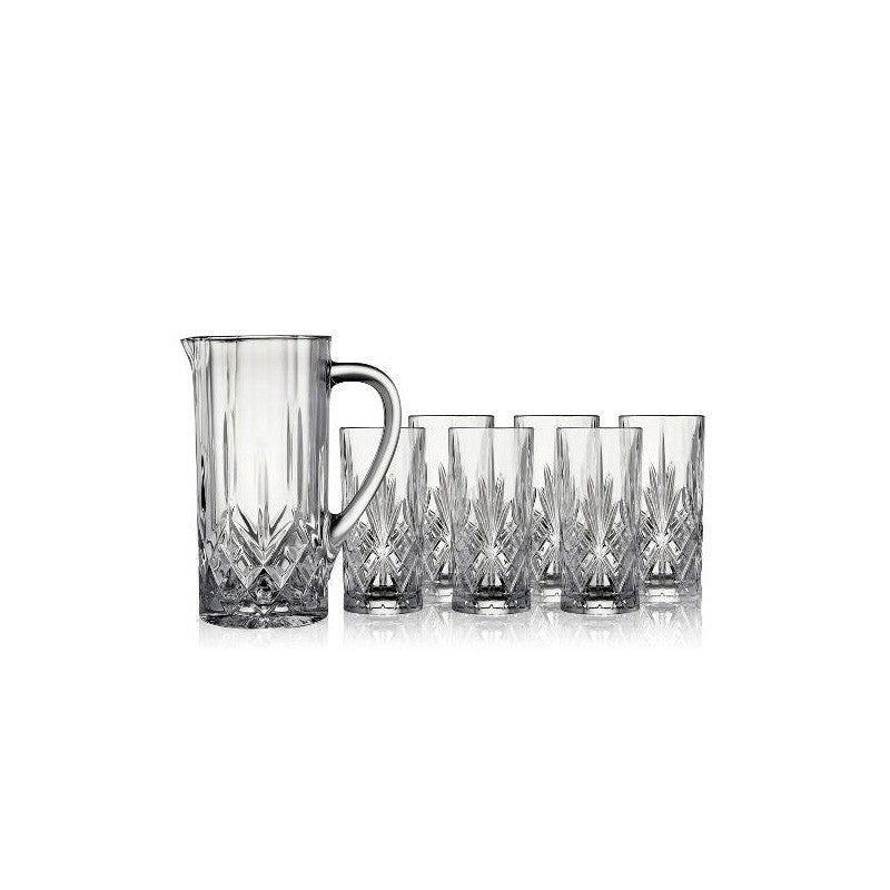 Lyngby Glas Melodia krystal kandesæt 7 dele
