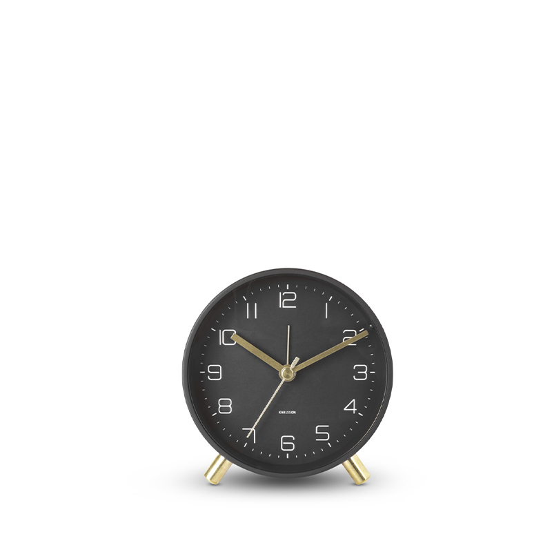 Karlsson Lofty Vækkeur Metal/Sort 11 Cm