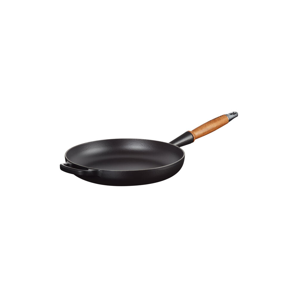 Le Creuset Stegepande m. træhåndtag Ø28