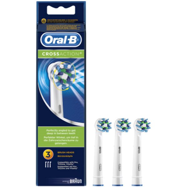 Braun CrossAction Tandbørstehoved - 3 stk