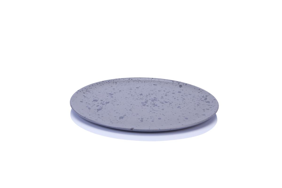 Aida RAW Middagstallerken - Grå Spotted - 28 cm