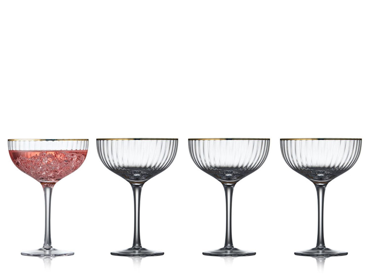 Lyngby Glas Palermo gold, Cocktailglas 4 stk.