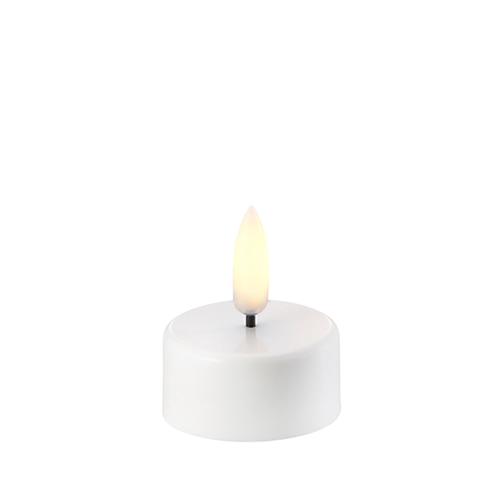 Uyuni Lighting LED Fyrfadslys Nordic White, Ø3.8 x H4.7