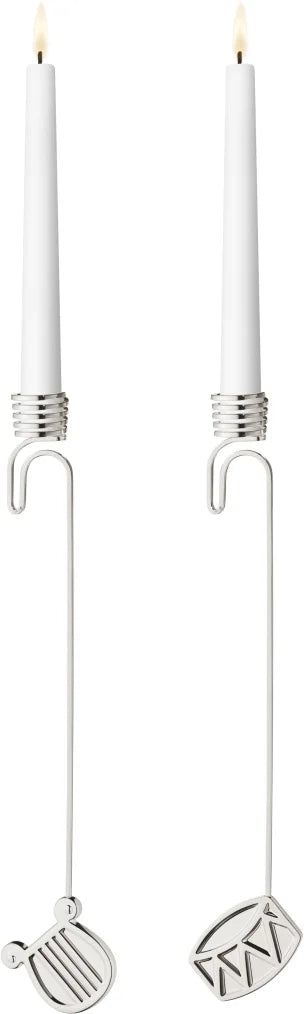 Georg Jensen Jul 2026 Lysholdersæt Harpe & Tromme Palladium