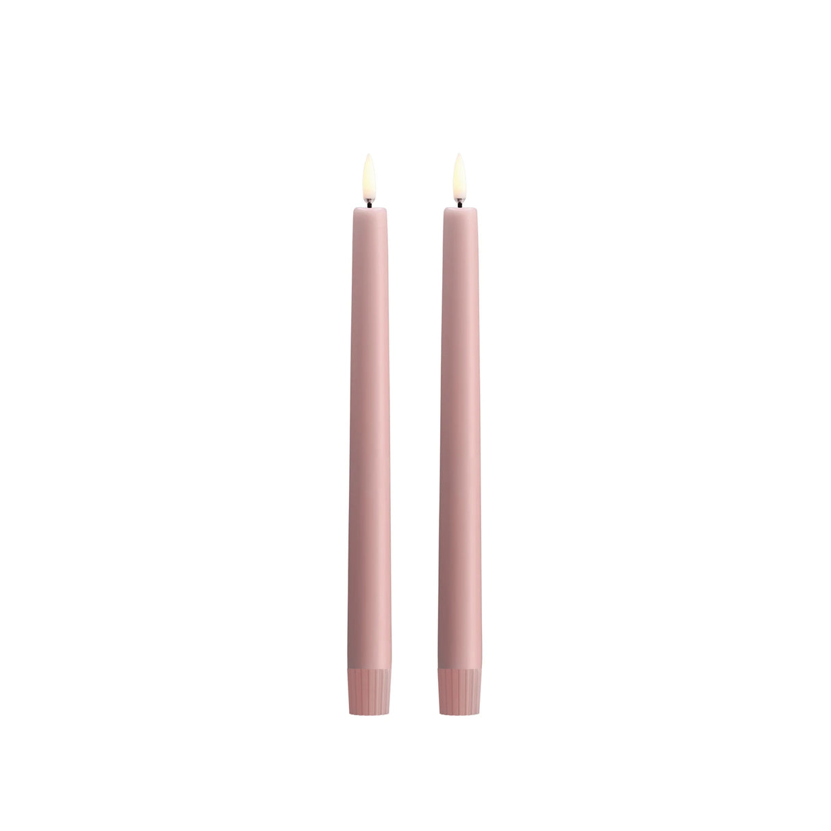 Uyuni LED stagelys 2 stk. Ø2,3 x H25 cm - Rose Powder