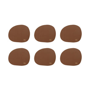RAW Coasters Soft Silikone 6 stk Mocca