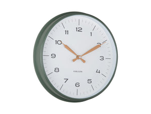 Karlsson Modern Factory, Vægur Ø30 cm - Grøn/Gul