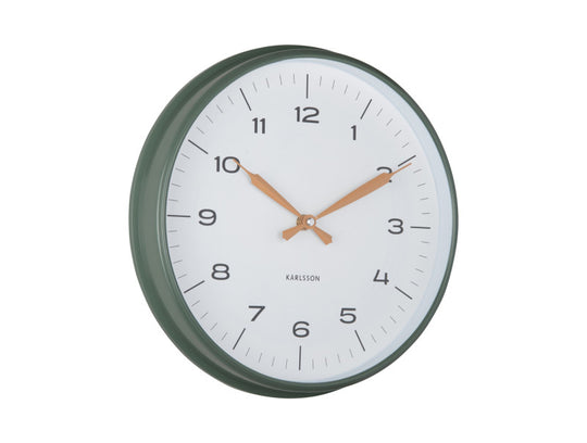 Karlsson Modern Factory, Vægur Ø30 cm - Grøn/Gul