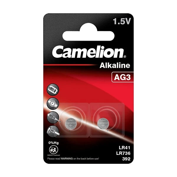 CAMELION Knapbatteri LR41 / AG3 1,5V 2 stk.