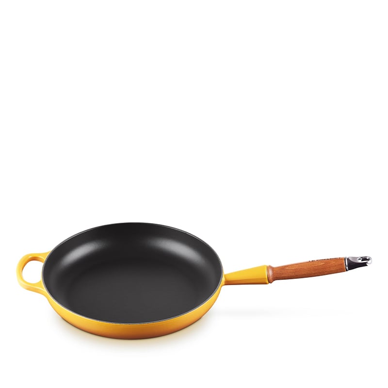 Le Creuset Signature stegepande med træhåndtag nectar Ø28 cm
