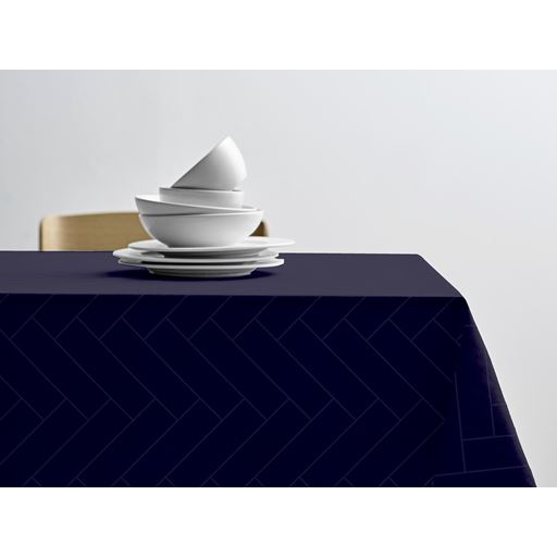 Södahl Damask Dug Tiles 140x220 - indigo