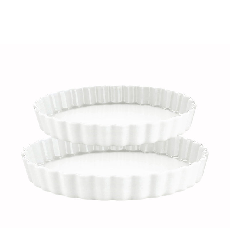 Pillivuyt Originale tærteformsæt hvid Ø 24 og 27 cm 2 stk.
