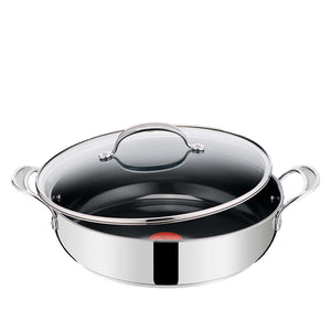 Jamie Oliver Classic Cook SS shallow pande med glaslåg Ø30 cm 4,9 liter