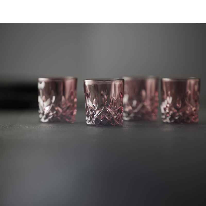 Lyngby Glas Sorrento Shotsglas 4 stk, pink