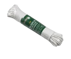 Tøjsnor 20 m hvid plast