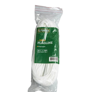 G.Funder Flagline, flettet pp, 5 mm, 20 meter