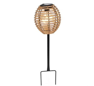 Solar Lampe Natural Med Metal Spyd