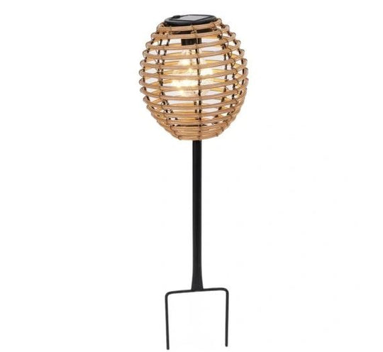 Solar Lampe Natural Med Metal Spyd