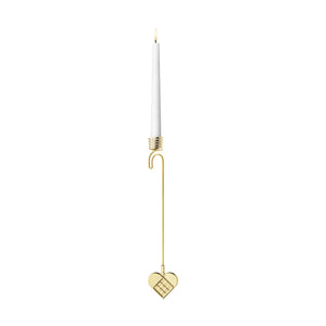 Georg Jensen 2025 Lysholder Julehjerte Forgyldt