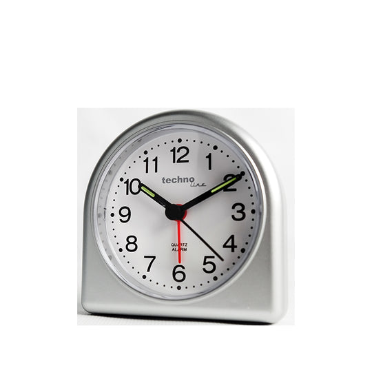 Techno Line vækkeur sølv quarts styret