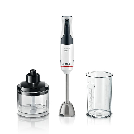 Bosch MSM4W420 Ergomaster stavblender - Hvid 800 watt inkl. tilbehør