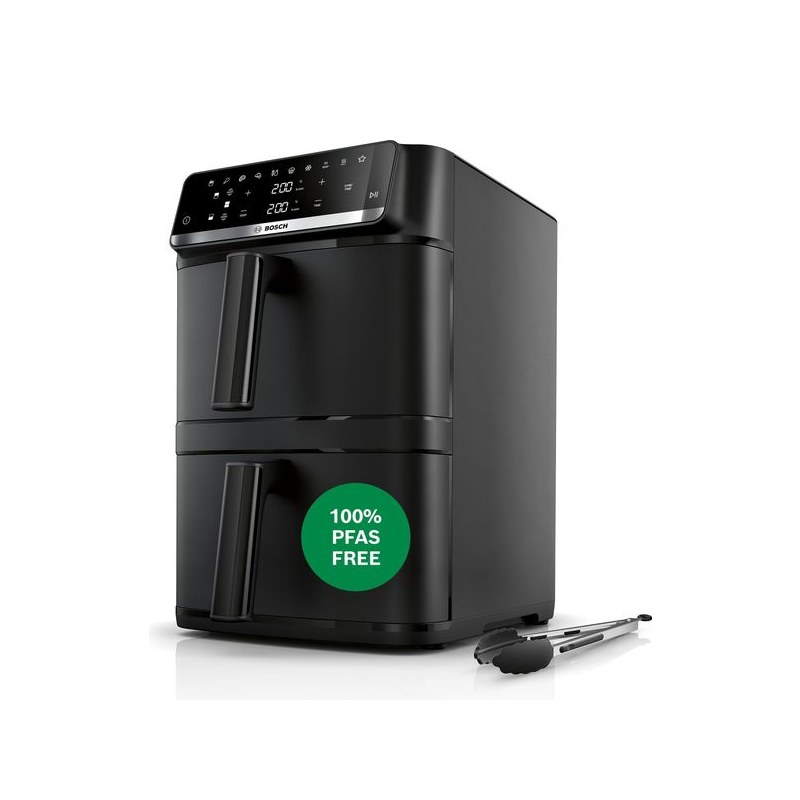 Bosch MAFD661B7 Serie 6 airfryer dobbelt stabel skuffe sort 12 liter