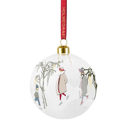 Holmegaard Julekugle Børn På Skøjter