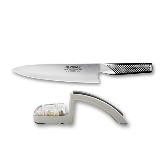 Global G-2 kokkekniv & H-220GB knivsliber