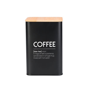 Estia Bamboo Essentials kaffedåse med bambuslåg sort