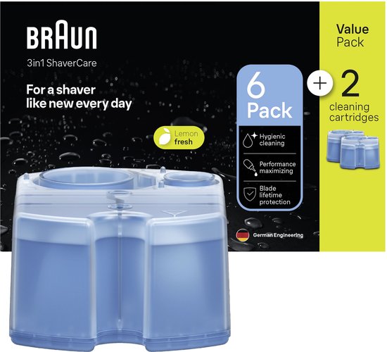 Braun 3-1 Shaver rens 8-pak
