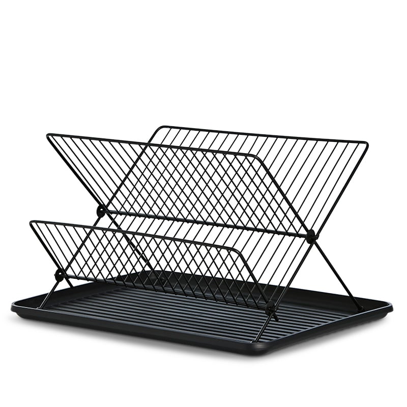 Opvaskestativ sort 43x23 cm