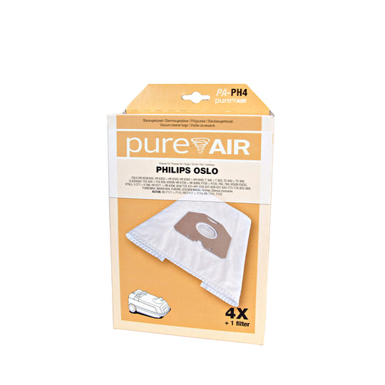 Pureair støvsugerposer PH4 Philips Oslo+ / 4+1