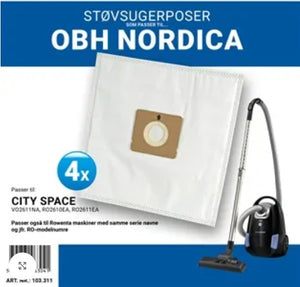 Støvsugerposer OBH City Space - 4 stk.