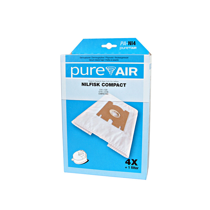 Pureair støvsugerposer NI4 Nilfisk C10/20 / 4+1