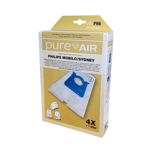 PureAir Philips Mobilo/Sidney støvsugerposer 5 stk. PA-PH6