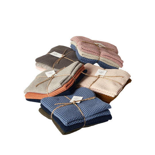 Karklud strik 3 stk. ass. farver 25x25cm