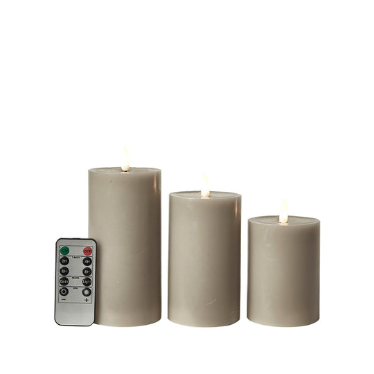 Dacore LED lys sand 3 stk. med fjernbetjening