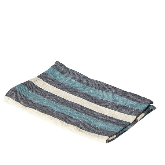 Viskestykke stribet blå 3 stk. 70x50 cm