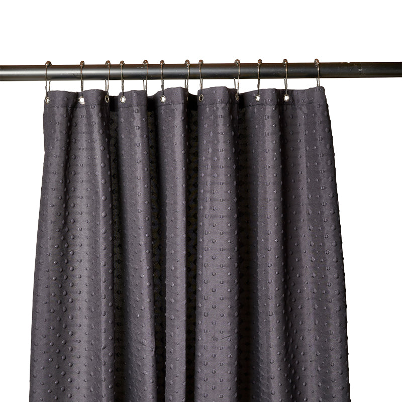 Bruseforhæng inklusiv ringe sort 180x200 cm