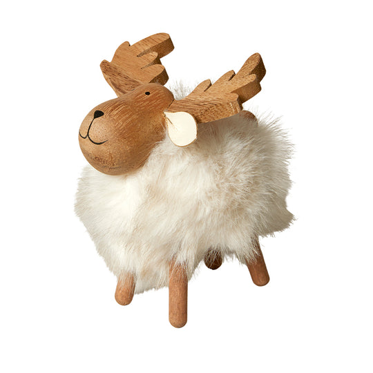 Elg med pels hvid H11,3 cm