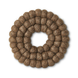 Bordskåner uld 20 cm - Taupe