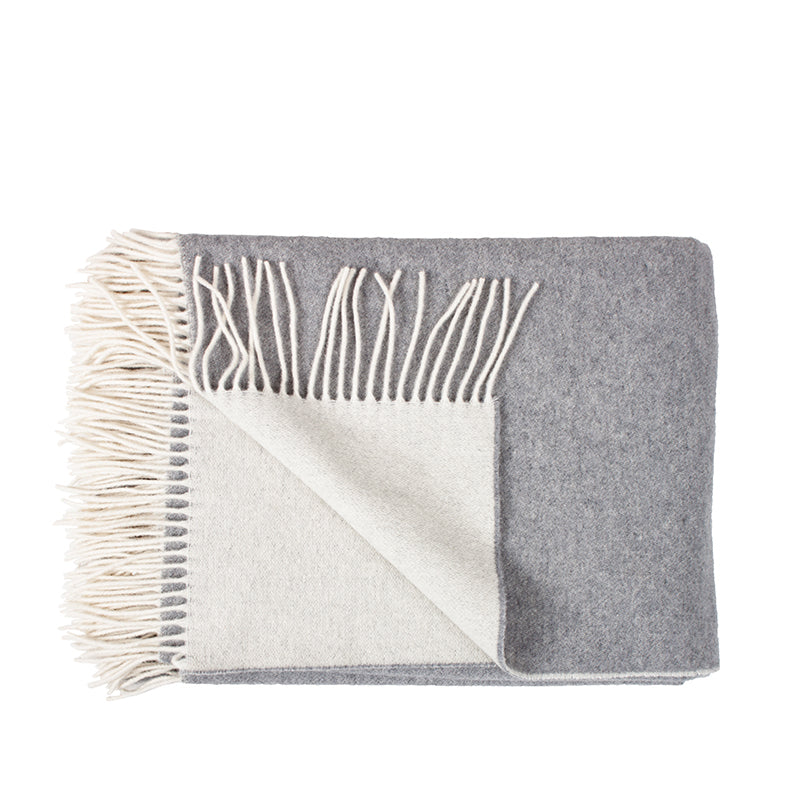 Arctic SMILLA merino/cashmere uldplaid - Beige 130x190 cm