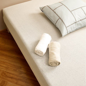 Jersey boxlagen sand 180x200x30 cm