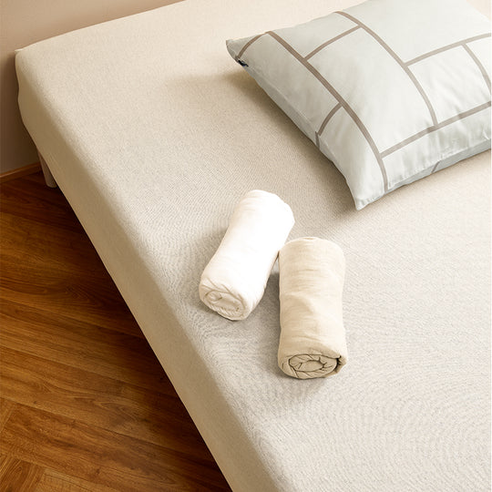 Jersey boxlagen sand 180x200x30 cm